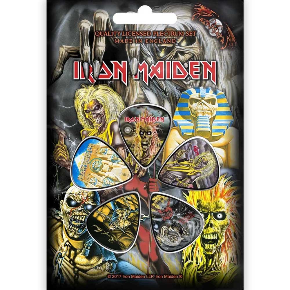 IRON MAIDEN アイアンメイデン (結成 50周年 ) - EARLY ALBUMS / 5枚セット / ギターピック - PGS